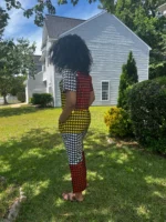 African Print Ankara Cropped Top 2p Pant Set - Image 5