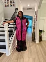 Luxury African Modern European Organza Brocade Bubu/Boubou Maxi Dress with Inner wear