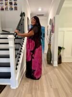 Luxury African Modern European Organza Brocade Bubu/Boubou Maxi Dress with Inner wear - Image 19