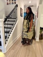 Luxury African Modern European Organza Brocade Bubu/Boubou Maxi Dress with Inner wear - Image 13