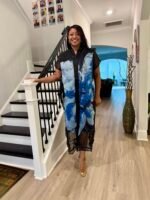 Luxury African Modern European Organza Brocade Bubu/Boubou Maxi Dress with Inner wear - Image 8