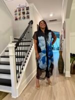 Luxury African Modern European Organza Brocade Bubu/Boubou Maxi Dress with Inner wear - Image 9