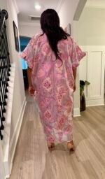 African Luxury Modern Jacquard Brocade Embroidered Stoned Kaftan/Bubu with inner wear - Image 3