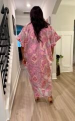 African Luxury Modern Jacquard Brocade Embroidered Stoned Kaftan/Bubu with inner wear - Image 5