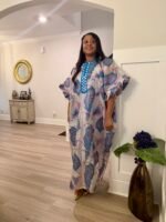 African Luxury Modern Jacquard Brocade Embroidered Stoned Kaftan/Bubu with inner wear