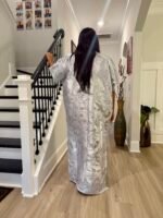 Embroidered Brocade Maxi Dress: African Bubu Boubou Gown - Image 9