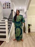 High Quality Java African Traditional Ethnic  Ankara Print  Kaftan Dress - Image 4