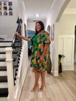 African Print Ankara  2p Afro Bithiah Jacket Dress  Set