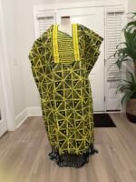 African Women Embroidered Brocade Batik/Adire Print Kaftan/Bubu - Image 9