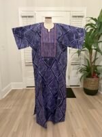 African Women Embroidered Brocade Batik/Adire Print Kaftan/Bubu - Image 16