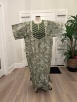 African Women Embroidered Brocade Batik/Adire Print Kaftan/Bubu - Image 17
