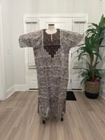 African Women Embroidered Brocade Batik/Adire Print Kaftan/Bubu - Image 14