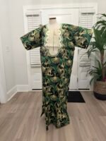 African Women Embroidered Brocade Batik/Adire Print Kaftan/Bubu - Image 12