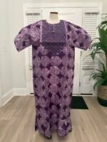 African Women Embroidered Brocade Batik/Adire Print Kaftan/Bubu - Image 15
