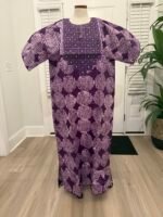 African Women Embroidered Brocade Batik/Adire Print Kaftan/Bubu - Image 7