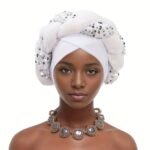 African Turban with Brooch - Image 5