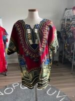African Print Danshiki Top: Unisex Ethnic Blouse, 100% Cotton - Image 5