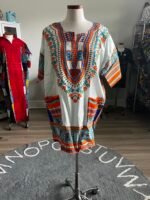 African Print Danshiki Top: Unisex Ethnic Blouse, 100% Cotton - Image 2