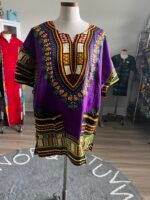 African Print Danshiki Top: Unisex Ethnic Blouse, 100% Cotton